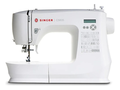 Máquina De Costura Eletrônica Singer C5605 Cor Branco 110V