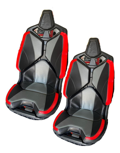 Par Asientos Polaris Rzr 2023-2024 Negro/ Rojo (Usado)