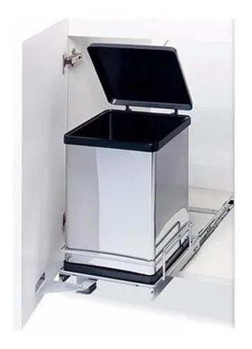 Imagen 1 de 4 de Cubo Para Residuos Fark 2001/ac Acero Inox. 10l. Correderas