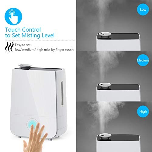 Innogear Humidificador De Vapor Frío, Control Táctil 4l H
