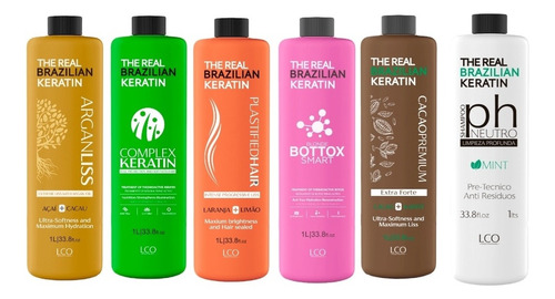 Combo 5 Tratamientos + Shampoo Ph Neutro 1lt Brazilian