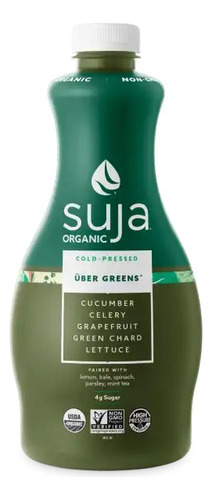  Jugo Verde Organico Suja, Rico En Nutrientes 46 Oz Usda