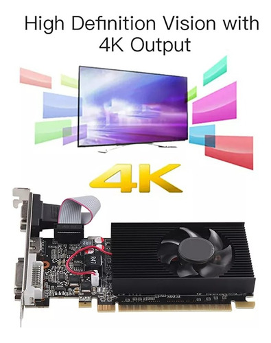 Tarjeta Gráfica Ultrarrápida Gt 610 1g 1gb 64bit Ddr3 810/50