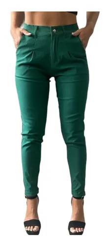 Pantalon de bengalina verde new arrivals
