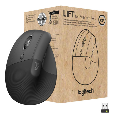 Logitech Lift For Business Left, Mouse Ergonómico Vertical O