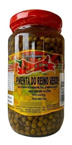 Pimenta Do Reino Verde Em Conserva Pote 170g Aroma D Minas