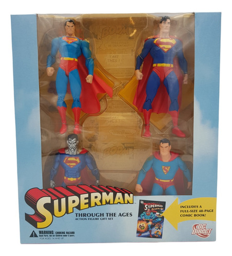 Set 4 Figuras Superman A Través De Las Eras 2006 Dc