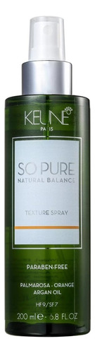 Spray Fixador Keune So Pure Texture 200ml Natural Balance