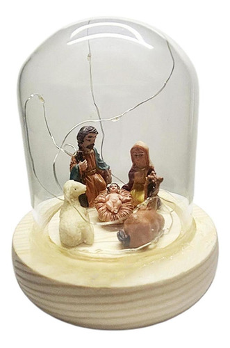 Belén Con Luces Led Nacimiento De Jesús Pesebre Miniaturas