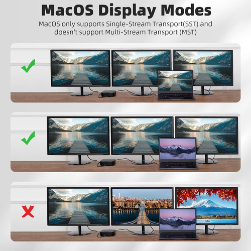 Estación De Acoplamiento Usb C 3 Monitores, 13 1, Trip...