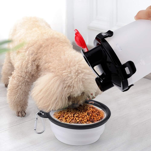 Botella De Agua Portátil Para Perros Con Cuencos Plegables