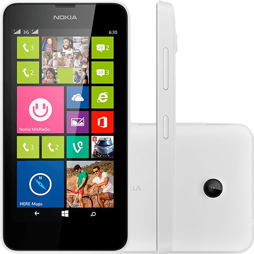 22316) Celular Nokia Lumia 630 Dual Tv - Branco