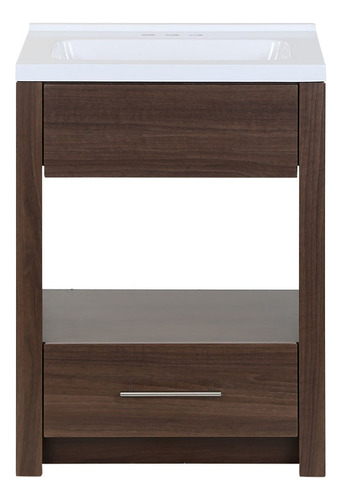 Gabinete Para Baño Vanity Nogal Con Lavabo 87 X 61.60 X 47.6