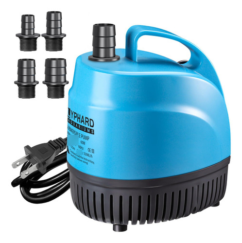 Bomba De Agua Sumergible De 60 W Ultra Silenciosa 2800 L/h E