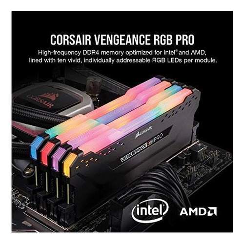 Memoria Ram Vengeance Rgb Pro Gamer Negro 16gb 2 Corsair