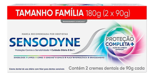 Creme Dental Sensodyne Proteção Completa 90g Embalagem Com 2