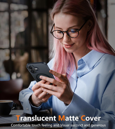 Funda Magnética Translúcida Para iPhone 16e 16 Pro/plus/pro Max 16 | Resistente A Caídas Militares | Funda Delgada Antideslizante Mate