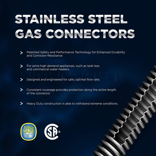 Highcraft Guhd-tt5i-34b LĂnea De Gas Flexible, Conector De T