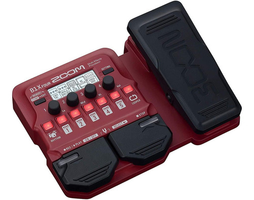 Pedal de efecto Zoom B1X Four rojo
