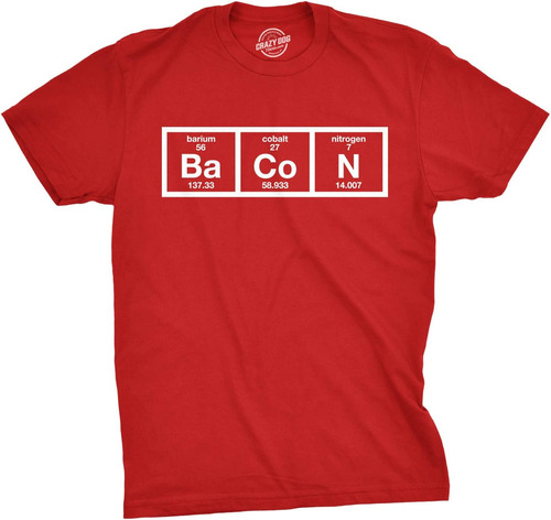 Camiseta Para Hombre La Química Del Tocino, Divertido Gráfic