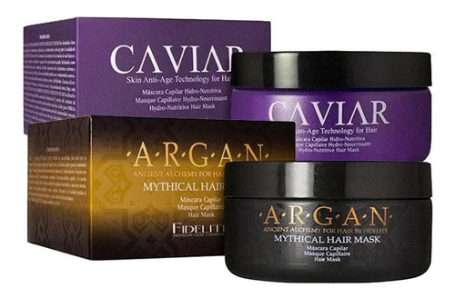 Kit Mascara Capilar De Argan Y Caviar X 250gr  Fidelite 