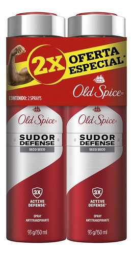 Pack Desosorante Old Spice Spray Seco Seco 150ml 2 Unidades
