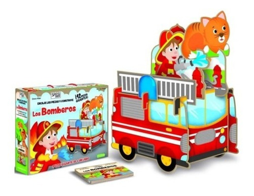 Libro Puzzle Rompecabezas Los Bomberos 3d Sassi