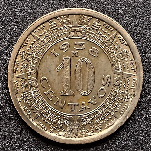 10 Centavos 1938 Mo.     Ojo Ver Águila