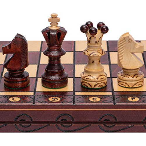 Husaria European International Wooden Chess Game Set, Ambass