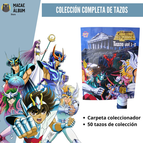 Colección Completa De Tazos Caballeros Del Zodiaco