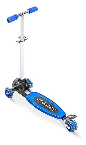 Patinete Azul 3 Rodas Com Base Scooter Roda Flexível Kids