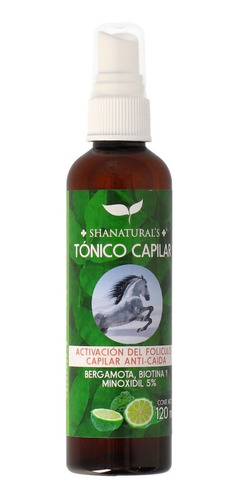 Imagen 1 de 3 de Tónico Capilar Bergamota Biotina Minoxidil 5% 120ml /sar