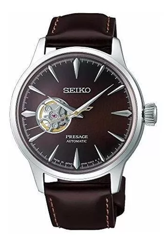 Reloj Seiko Presage Cocktail Hombre Plateado y Azul Automático SSA405J1