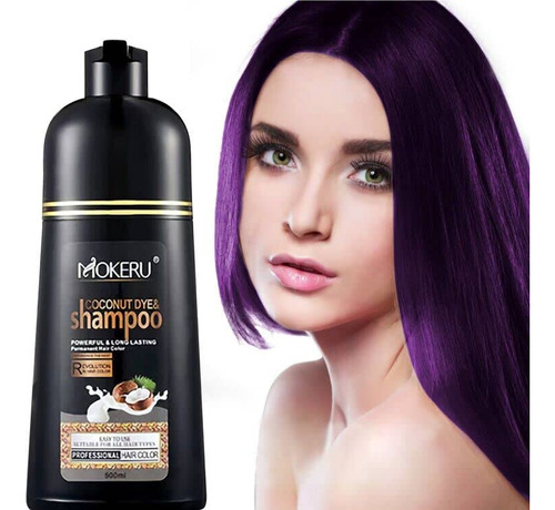 Fvquhvo Champ Instantneo De Cabello Morado Para Cabello Oscu