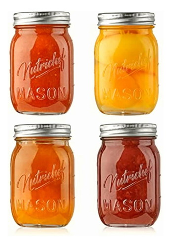 Mason Jars With Lids 16oz Diy Magnetic Spice Jar Glass