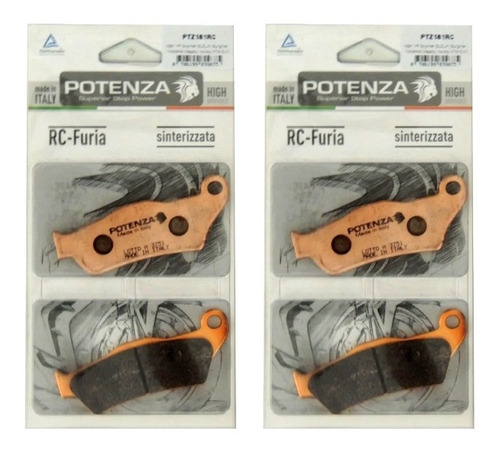 2x Pastilhas Freio Potenza Ptz181rc Tiger 800 2018 A 2020