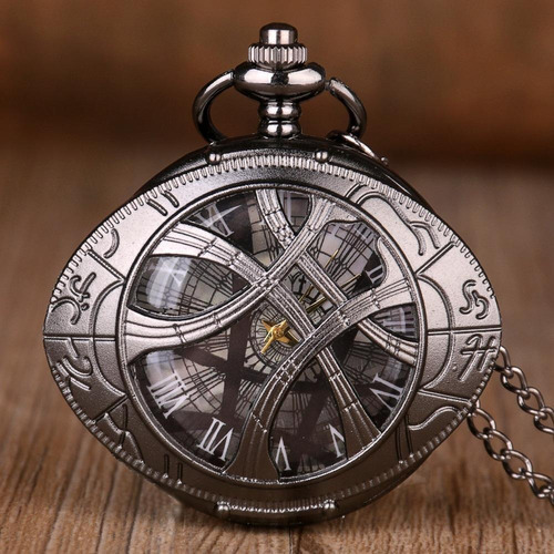 Reloj de bolsillo Agamotto Steampunk Eye de cadena antigua