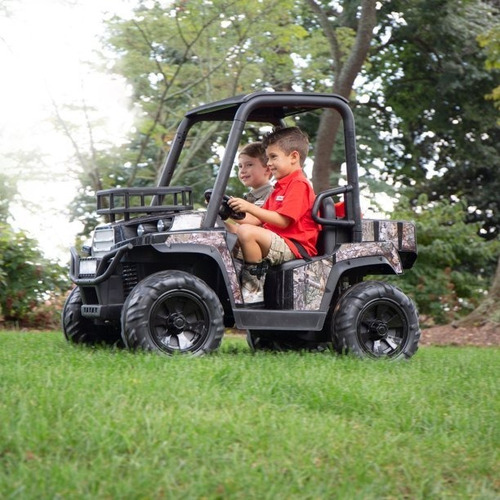 Vehículo Niños Carro Realtree 24 Volt Utv Dynacraft & Faros Color Camo