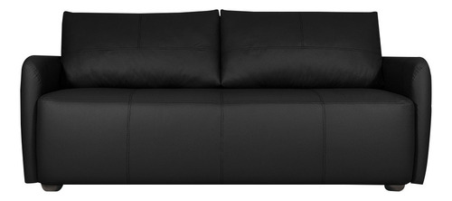Sofá Decorativo Lily 180cm Couro Preto - Gran Belo