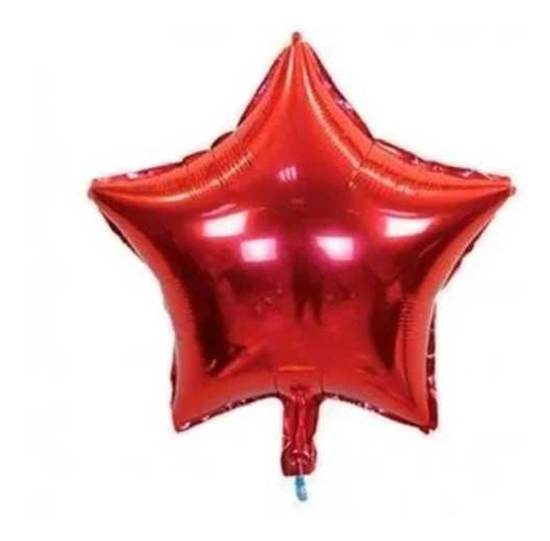 Globos Metalizados Estrellas Color Rojo De 22 Cm X 2und