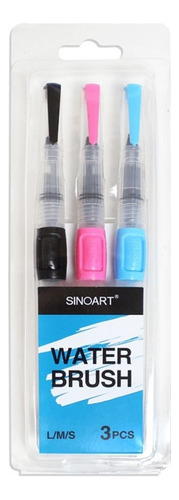 Pincel Reservatório Sinoart Waterbrush C/3 Unidades Sfb0244