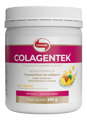 Colágeno Colagentek Vitafor 300g - Hidrolisado 