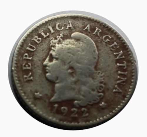 Moneda Argentina 1922 10 Centavos