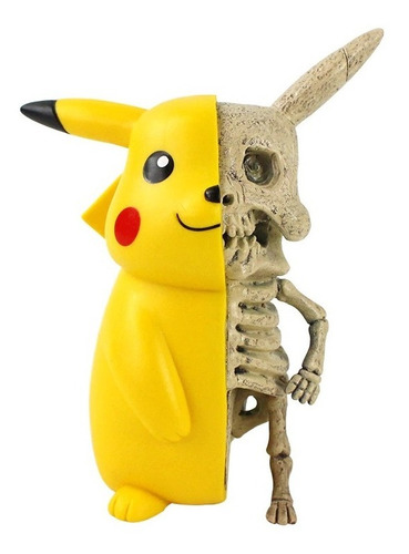 Figura De Pikachu. 11 Cms. Esqueleto. Pokemon. Ash. Anime.