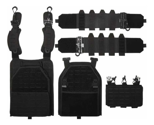 Chaleco Antibalas Con Placas Nivel 4 Soporta 7.62 5.56 Fusil