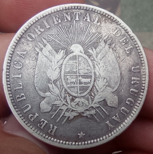 Uruguay Plata 50 Centesimos 1877