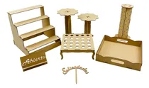 Comprar Candy Bar Mdf Mesa De Postres Dulces Mobiliario Fiesta 8 Pz