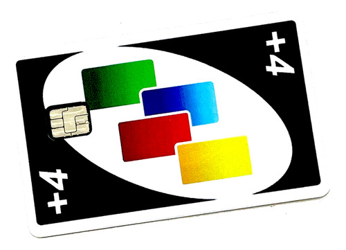 Sticker Tarjeta Skin Calcomania Uno Juego De Cartas