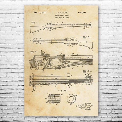 M1 Garand Rifle Ww2 Poster Print, Ww2 Wall B083vzt9n8_200424