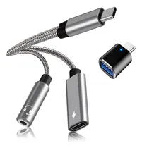 Comprar Gitifo® Adaptador De Cargador Y Auriculares Usb C A 3.5 Mm Con Adaptador Otg Usb Tipo C A Usb 3.0 5gbps Compatible Con Xiaomi\u002Fhuawei\u002Fsamsung Galaxy